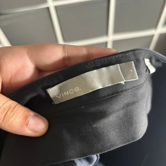 Vince Linen Blend Pants Dark Navy Blue Size 4 - Picture 4 of 6